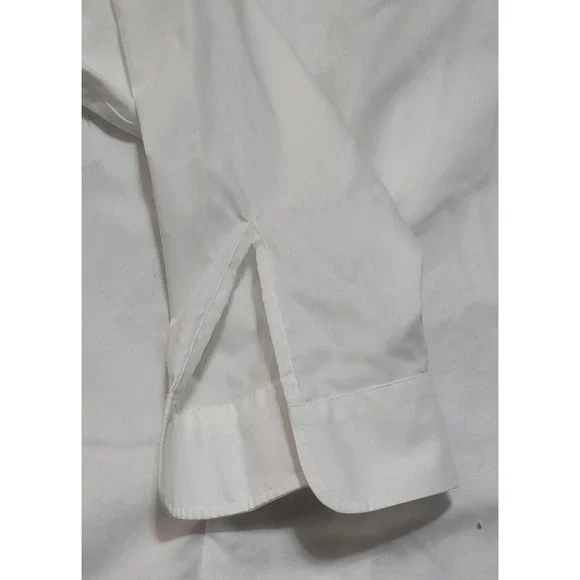 Lauren Ralph Lauren Women's White Non-Iron 3/4 Sleeve Blouse Size Large - Picture 6 of 7